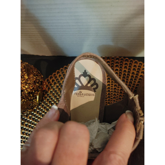 Fergalicious Rasta Wedge Heels Size 9.5M NWOB - Picture 4 of 7